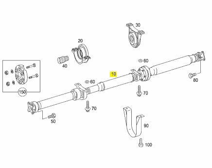 Mercedes Benz W639 Propeller Antriebswelle , 6394103606 Praktische Vito Antriebswelle