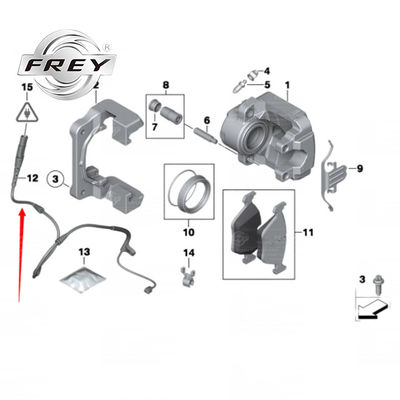 OEM 34356789503 Bremssensor hinten, BMW E70 E71 E72 Bremsbelaganzeige
